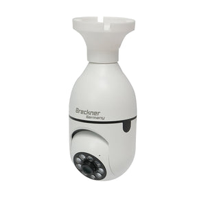 Telecamera di sorveglianza smart-bulb 2 MP, rotazione 360° PTZ, P2P WIFI 2.4GHz, tipo lampadina E27 con sensore di movimento e applicazione iCSee