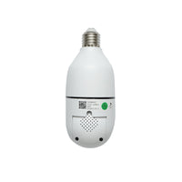 Telecamera di videosorveglianza con 2 lenti PTZ smart-bulb, WIFI 2.4G 1080P FHD 2MP, lampadina E27 con sensori di movimento, visione notturna e applicazione V380 Pro