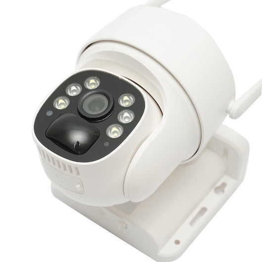 Telecamera di videosorveglianza da 3 MP, WIFI rotante con pannello solare da 5 W, PTZ, 1080P, sensore di movimento, visione notturna, applicazione V380 Pro