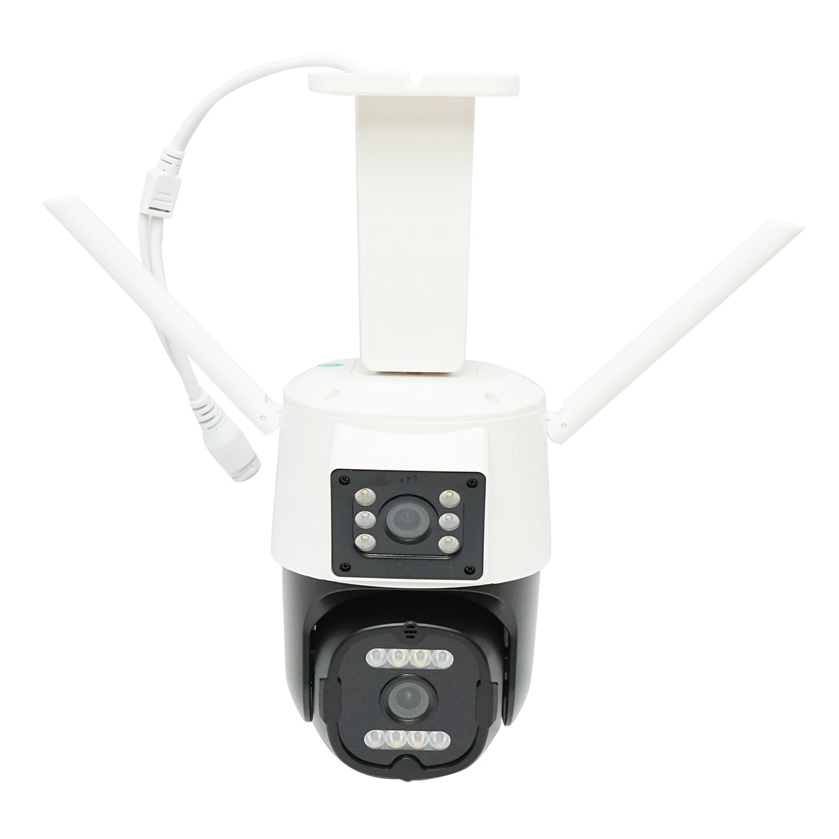 Telecamera di videosorveglianza da 6 MP con doppio obiettivo, P2P WIFI 2.4G 1080P, PTZ con sensore di movimento, rilevamento presenza umana e applicazione iCSee