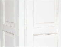 Biscottini Armadio Country in legno massello di tiglio finitura bianca anticata L100xPR50xH210 cm. Made in Italy