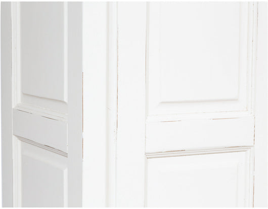 Biscottini Armadio Country in legno massello di tiglio finitura bianca anticata L100xPR50xH210 cm. Made in Italy