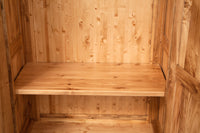 Biscottini Armadio Country in legno massello di tiglio finitura naturale L100xPR50xH210 cm. Made in Italy