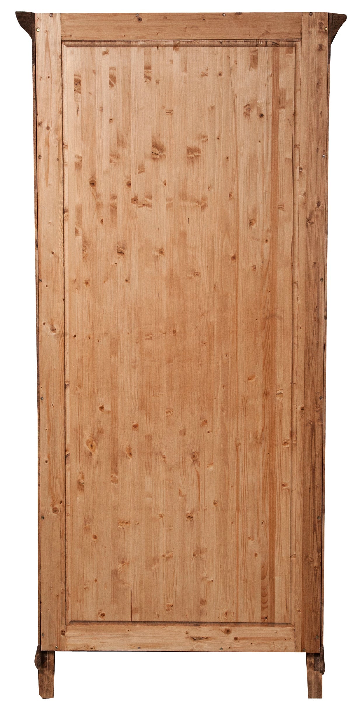 Biscottini Armadio Country in legno massello di tiglio finitura naturale L100xPR50xH210 cm. Made in Italy