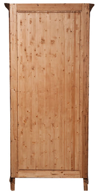 Biscottini Armadio Country in legno massello di tiglio finitura naturale L100xPR50xH210 cm. Made in Italy