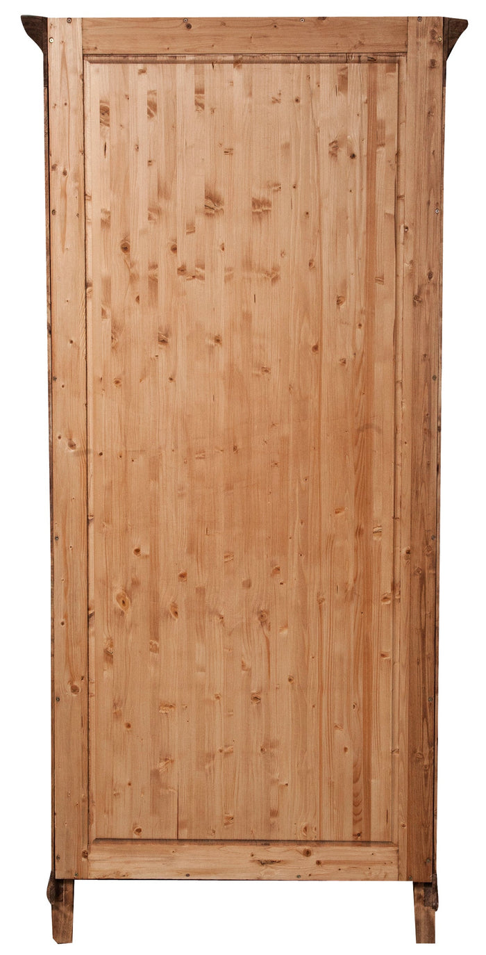 Biscottini Armadio Country in legno massello di tiglio finitura naturale L100xPR50xH210 cm. Made in Italy