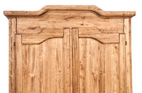 Biscottini Armadio Country in legno massello di tiglio finitura naturale L127xPR59xH204 cm. Made in Italy