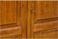 Biscottini Armadio Country in legno massello di tiglio finitura noce L120xPR59xH197 cm. Made in Italy