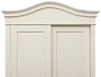 Biscottini Armadio in legno massello finitura bianca anticata L123xPR65xH211 cm Spazioso