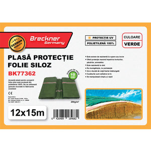 Telone di protezione per insilato 12 x 15 mt. 200gr/m2. Rete di protezione per insilati Rete/copertura di protezione per silo Breckner Germany