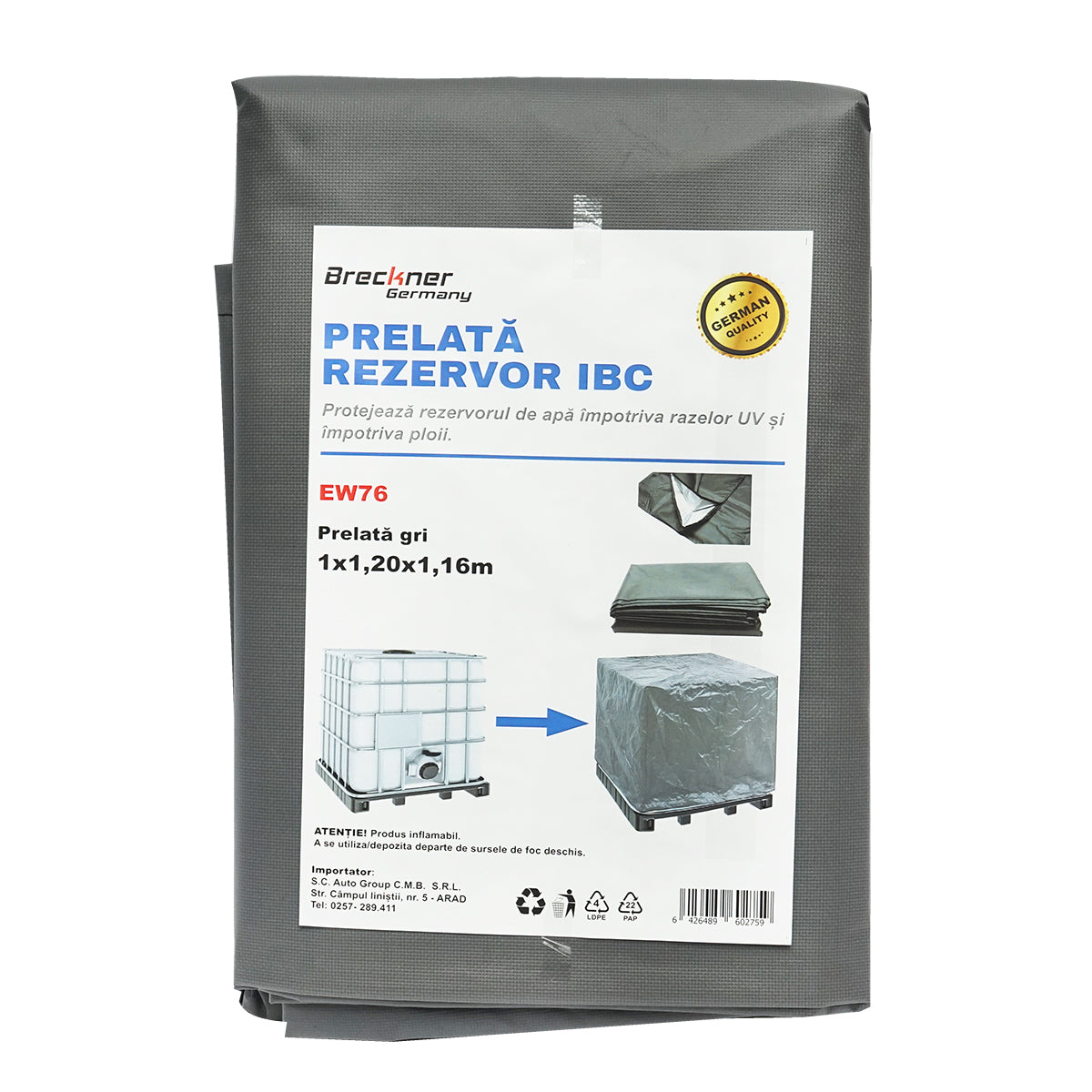 Telone di protezione per serbatoio IBC da 1000 litri, Breckner Germany