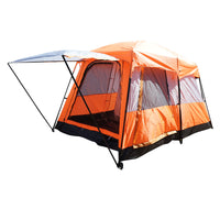 Tenda da campeggio per 2-4 persone con veranda, impermeabile, con protezione UV e zanzariera, 330x210x180 cm
