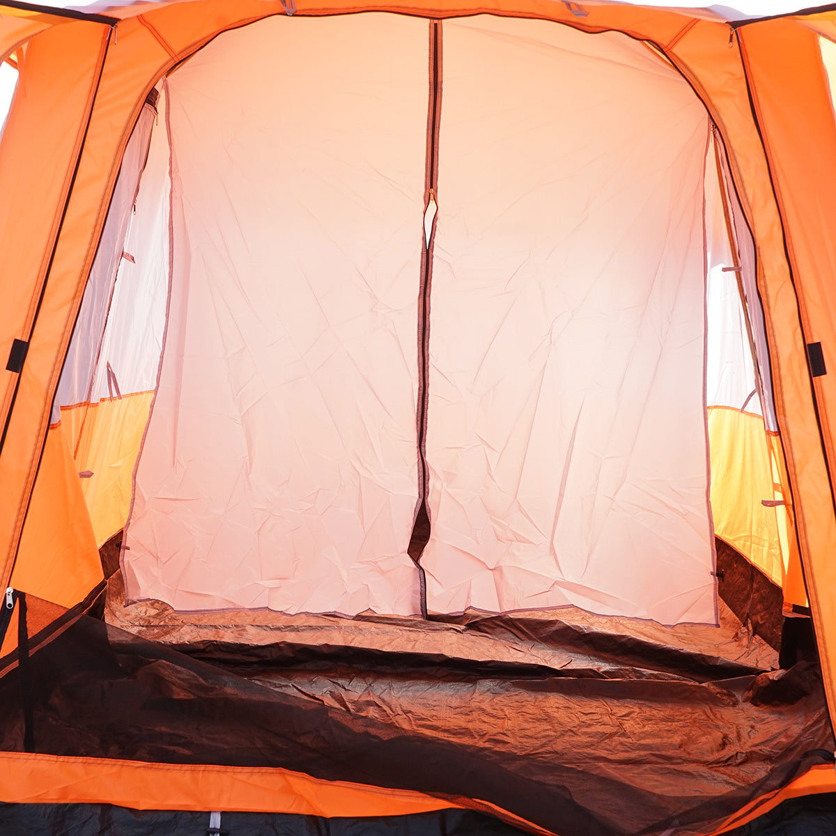 Tenda da campeggio per 2-4 persone con veranda, impermeabile, con protezione UV e zanzariera, 330x210x180 cm