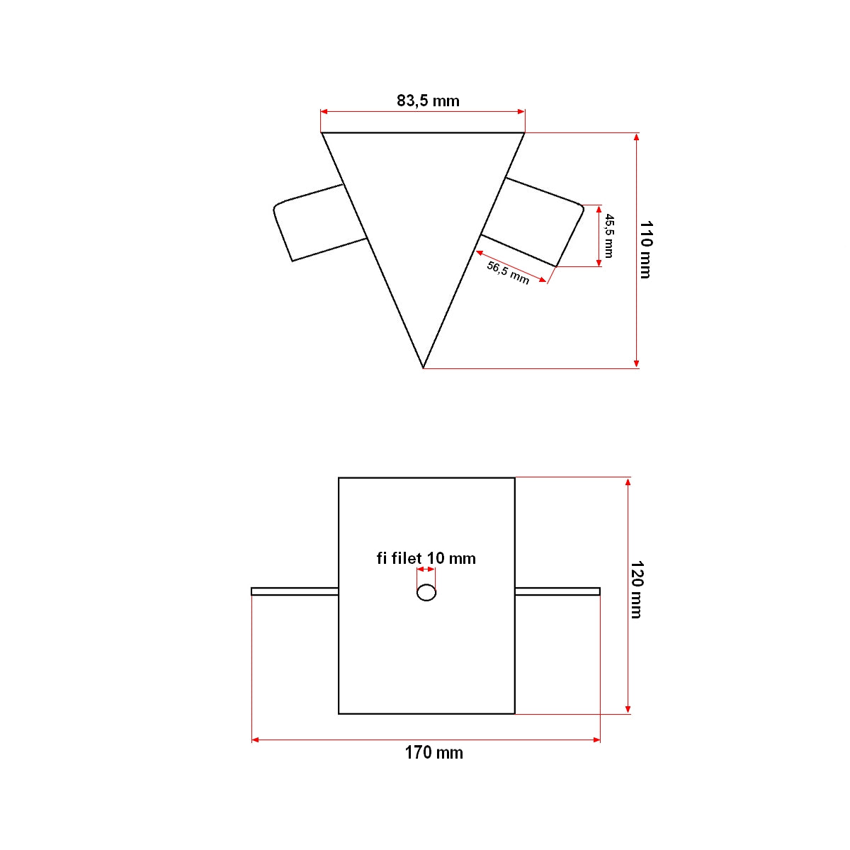 Testa a croce per spaccalegna verticale 8T 230V/2400W L=1040 mm
