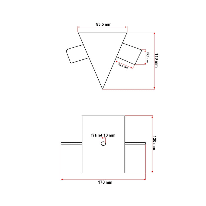 Testa a croce per spaccalegna verticale 8T 230V/2400W L=1040 mm