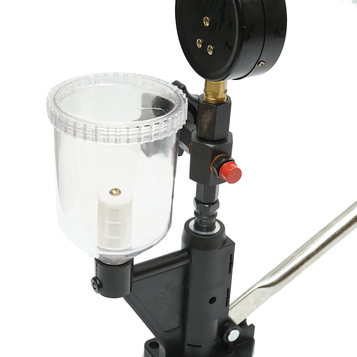 Tester per iniettori diesel 600 bar, adattatore M12, M14 con serbatoio da 1L