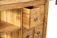 Biscottini Banco da lavoro Country legno massello di tiglio finitura naturale Made in Italy