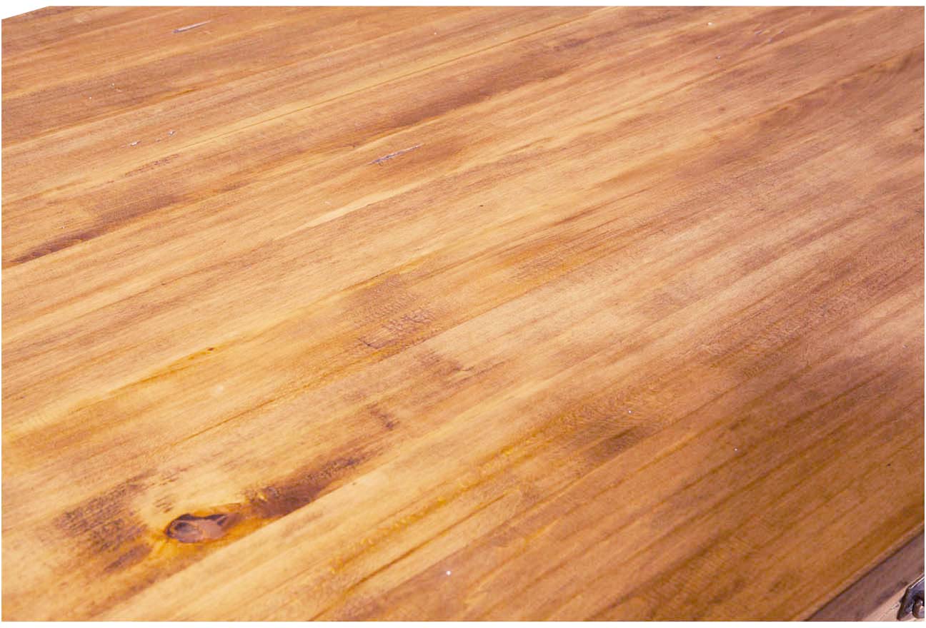 Biscottini Bancone Country in legno massello di tiglio finitura naturale L300xPR90xH97 cm. Made in Italy