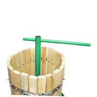 Torchio manuale in legno per uva, capacità 30 litri