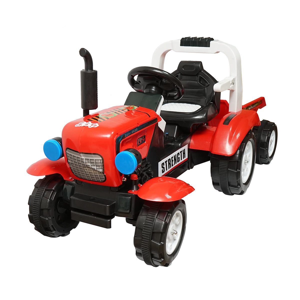 Trattore elettrico con rimorchio e batteria per bambini, giocattolo 3-6 anni Hello Baby