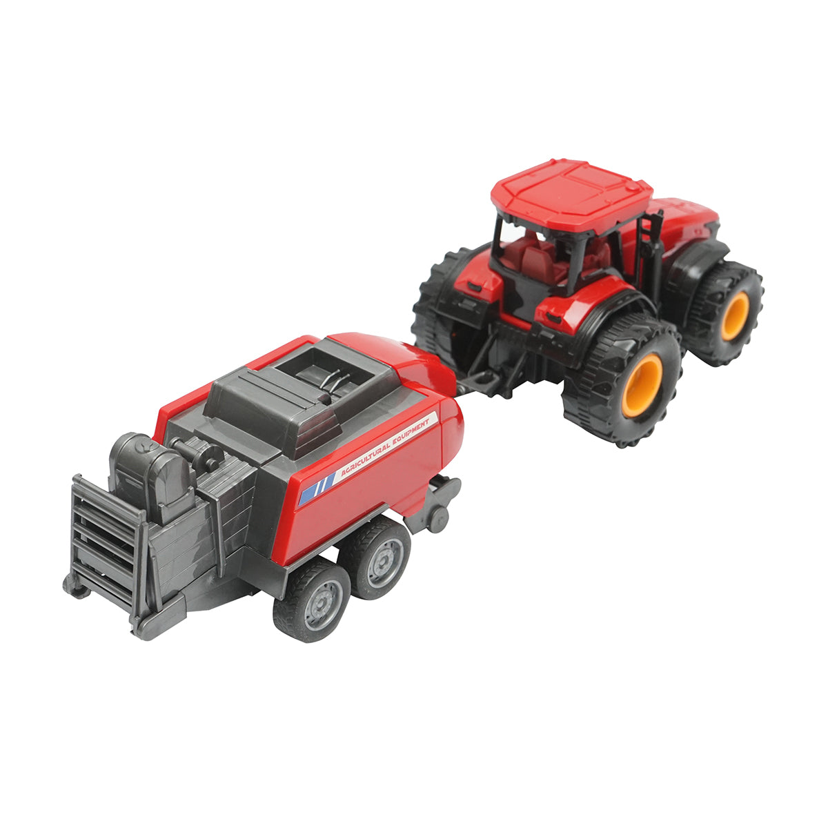 Trattore rosso con rimorchio, 304x85x83mm giocattolo per bambini +3 anni