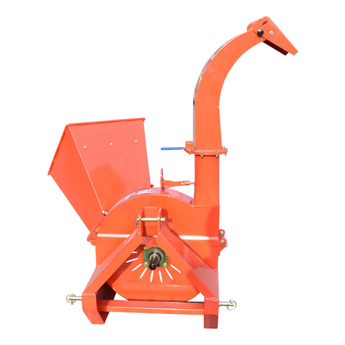 Trituratore di rami con attacco alla presa di forza del trattore PTO, potenza richiesta 18-50 CV, diametro massimo tronco 100 mm, tramoggia 400x420x600 mm, Cippatrice Biotrituratore a cardano per trattore, Breckner Germany