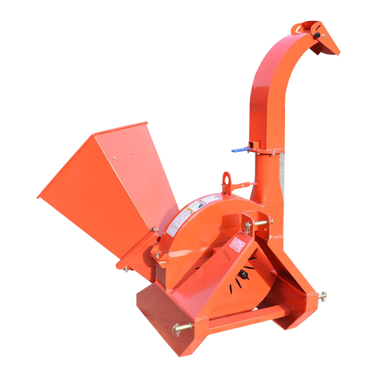 Trituratore di rami con attacco alla presa di forza del trattore PTO, potenza richiesta 18-50 CV, diametro massimo tronco 100 mm, tramoggia 400x420x600 mm, Cippatrice Biotrituratore a cardano per trattore, Breckner Germany