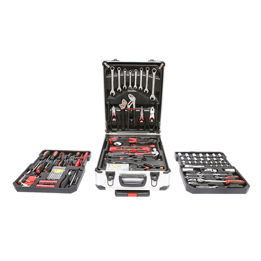 Trolley chiavi 187 pezzi Set valigia trolley in alluminio con attrezzi professionali in acciaio cromo-vanadio, 187 pezzi, Breckner Germany.