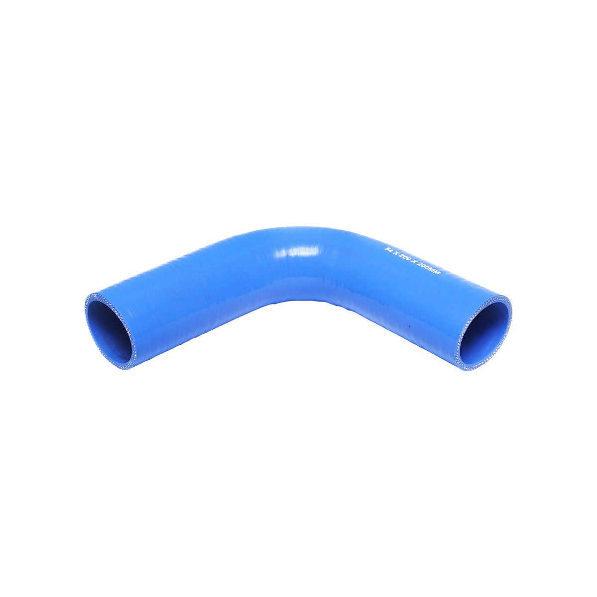 Tubo curvato in silicone a 90 gradi con inserto in tessuto, dimensioni 54x200x200 mm Breckner Germany