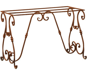 Biscottini Base tavolo in ferro pieno L130xPR60xH70 cm. forgiato mano trattato, Offerta