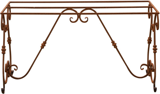 Biscottini Base tavolo in ferro pieno L130xPR60xH70 cm. forgiato mano trattato, Offerta