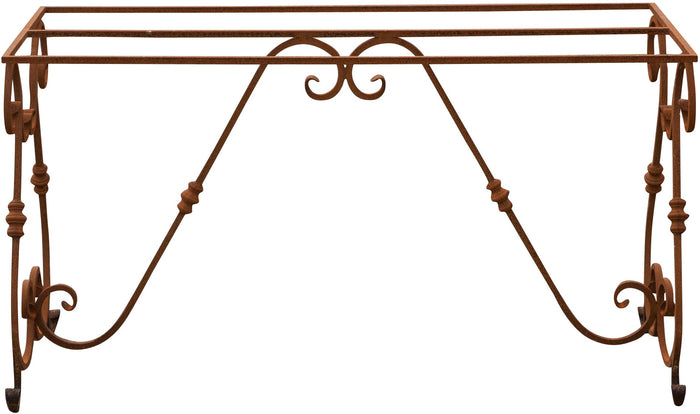 Biscottini Base tavolo in ferro pieno L130xPR60xH70 cm. forgiato mano trattato, Offerta