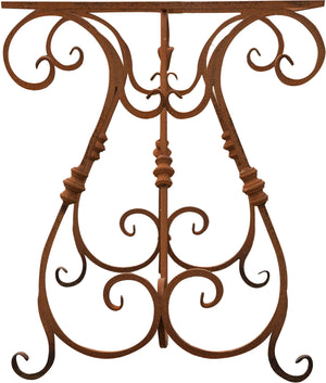 Biscottini Base tavolo in ferro pieno L130xPR60xH70 cm. forgiato mano trattato, Offerta