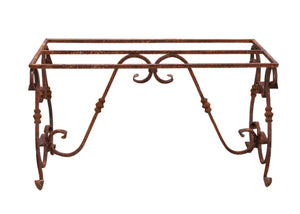 Biscottini Base tavolo in ferro pieno L130xPR60xH74 cm. forgiato mano trattato, Offerta