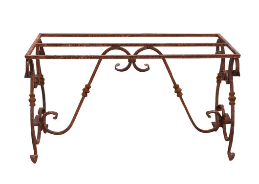 Biscottini Base tavolo in ferro pieno L130xPR60xH74 cm. forgiato mano trattato, Offerta