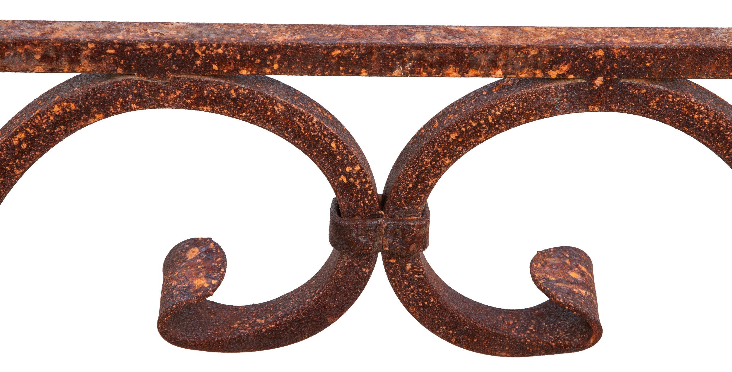 Biscottini Base tavolo in ferro pieno L130xPR60xH74 cm. forgiato mano trattato, Offerta