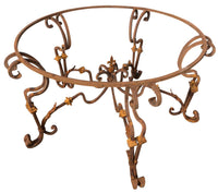 Biscottini Base tavolo in ferro pieno rotonda L145xPR145xH74 cm. forgiato mano trattato,