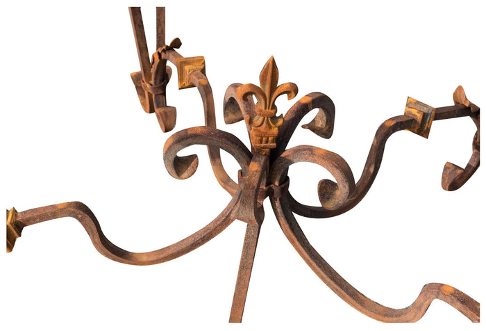 Biscottini Base tavolo in ferro pieno rotonda L145xPR145xH74 cm. forgiato mano trattato,