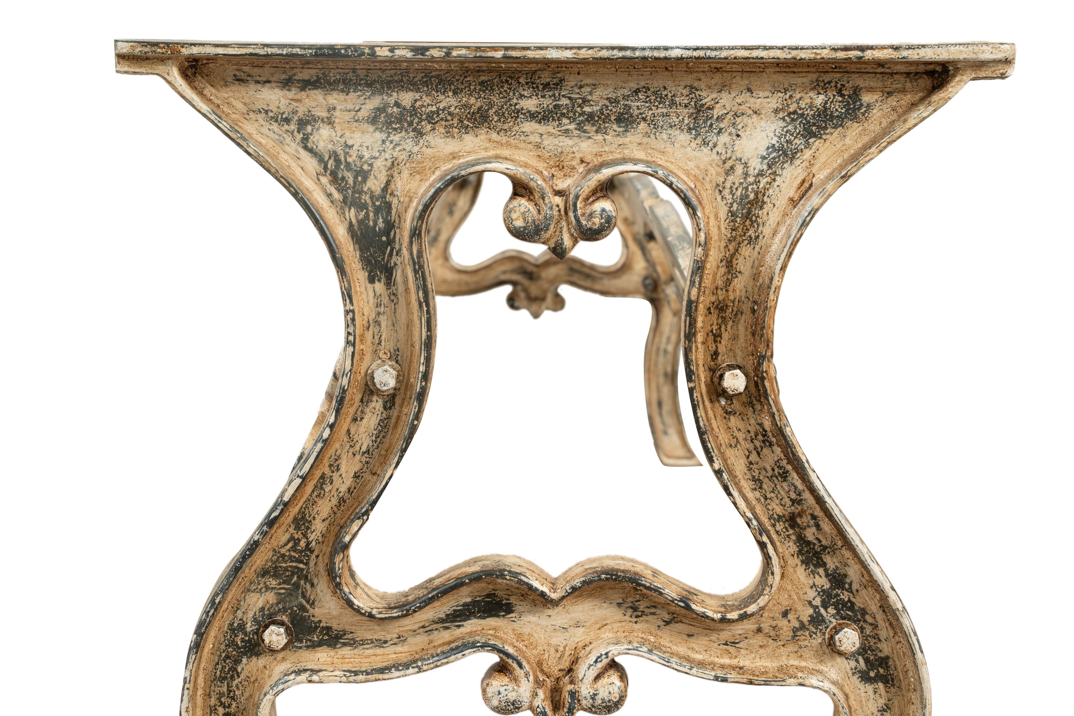 Biscottini Base tavolo in ghisa finitura anticata Molto stabile, robusta Offerta Speciale