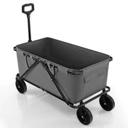 Carrello pieghevole 106 x 56 x 74-101 cm con manubrio regolabile e ruote fuoristrada in metallo grigio 20_0011309