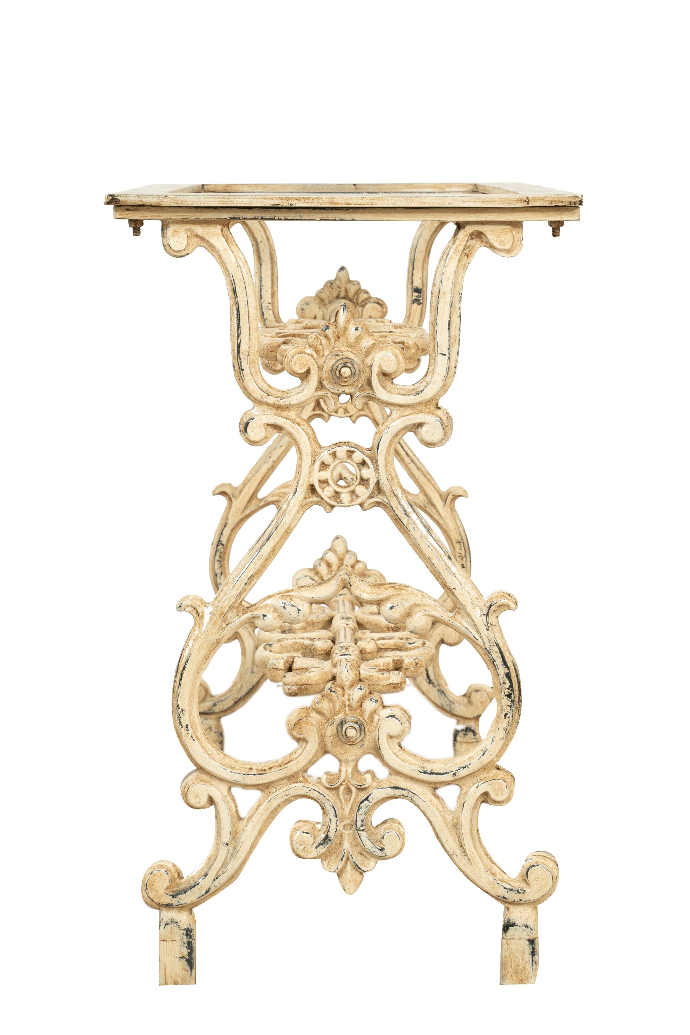 Biscottini Base tavolo in ghisa finitura anticata Molto stabile, robusta Offerta Speciale