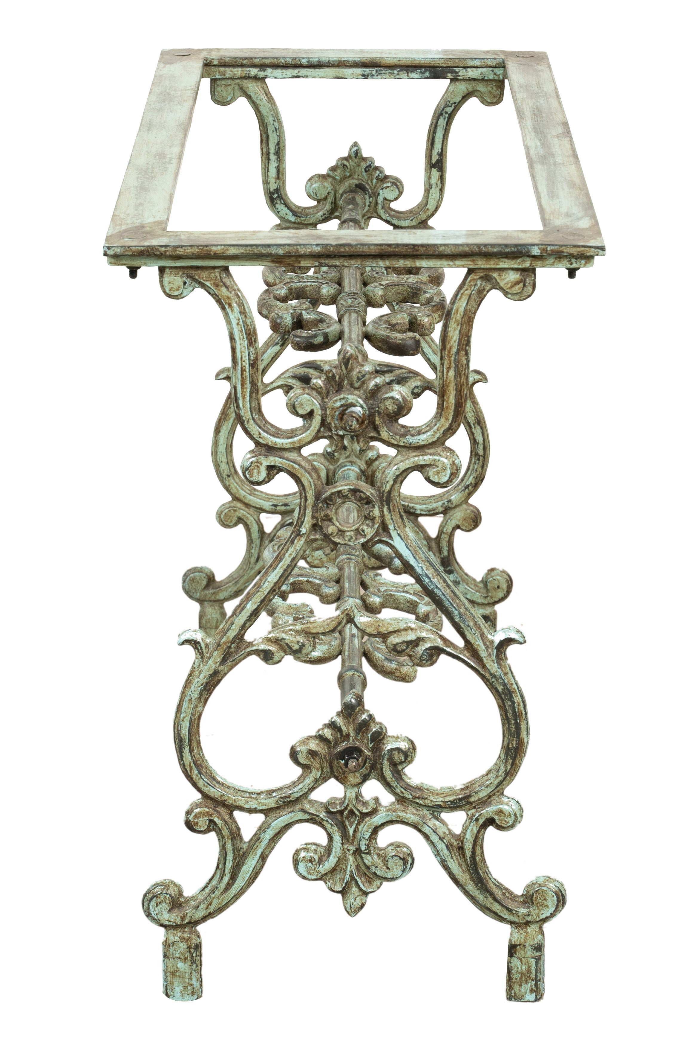 Biscottini Base tavolo in ghisa finitura anticata Molto stabile, robusta Offerta Speciale