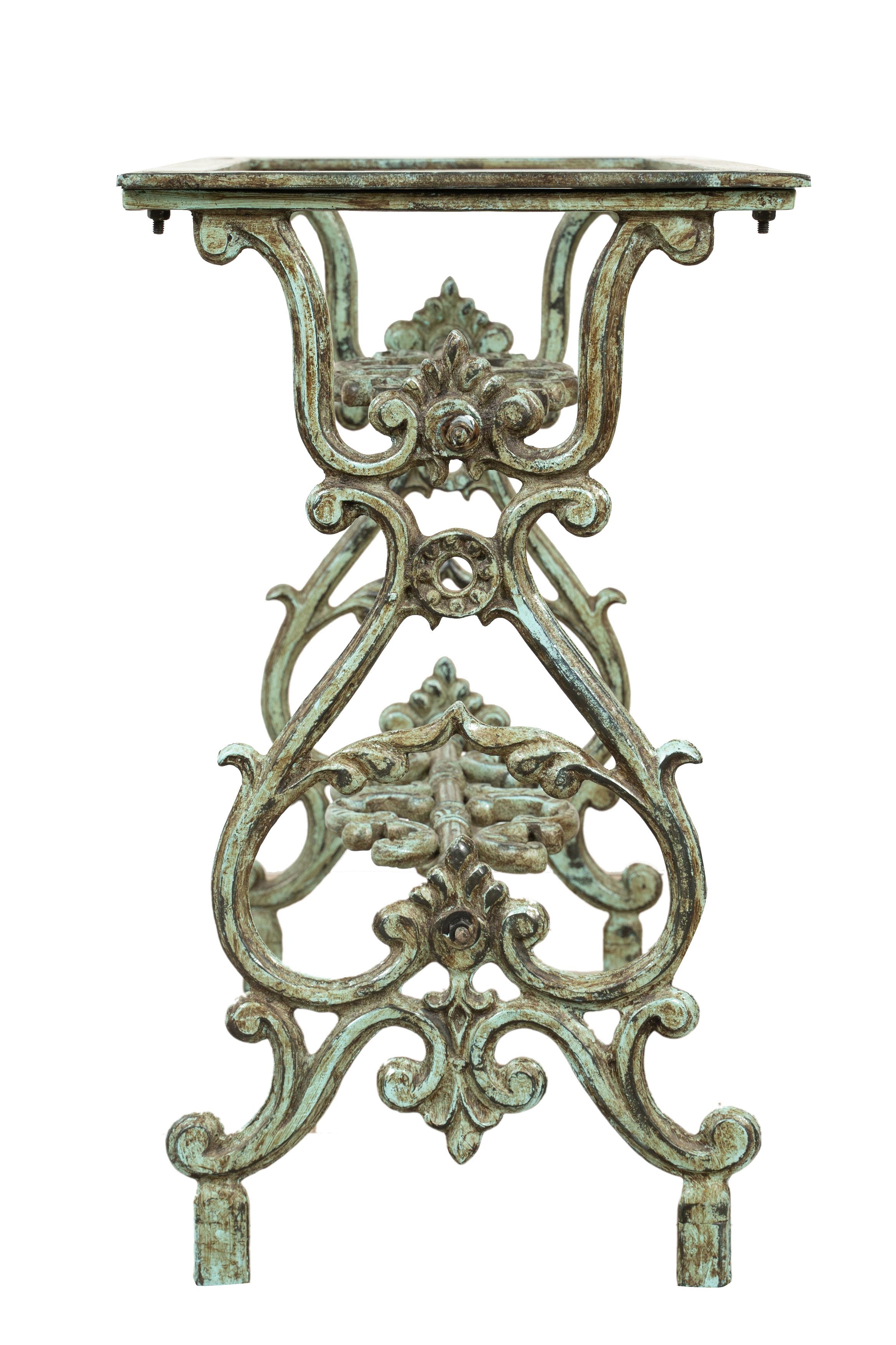 Biscottini Base tavolo in ghisa finitura anticata Molto stabile, robusta Offerta Speciale