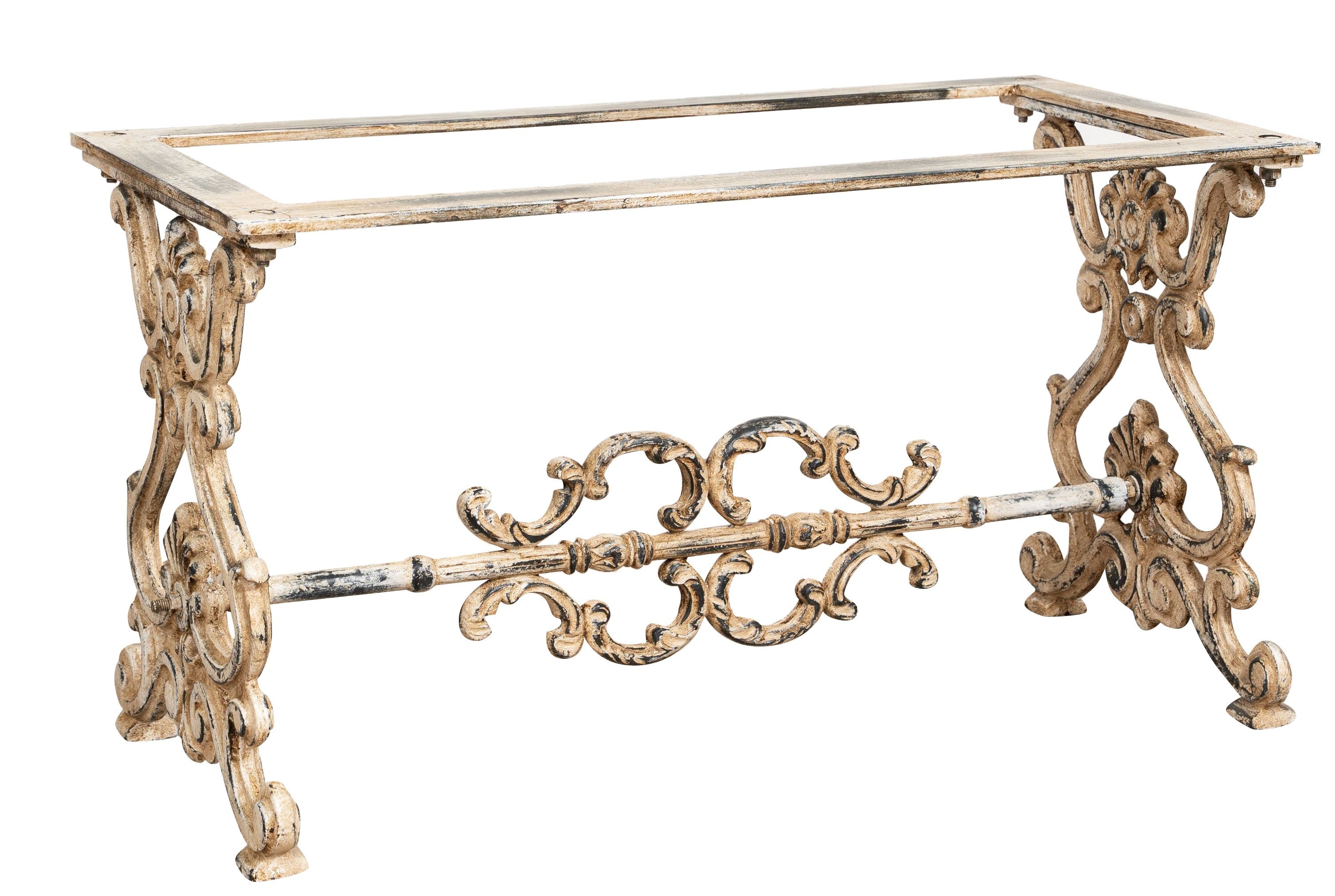 Biscottini Base tavolo in ghisa finitura anticata Molto stabile, robusta Offerta Speciale