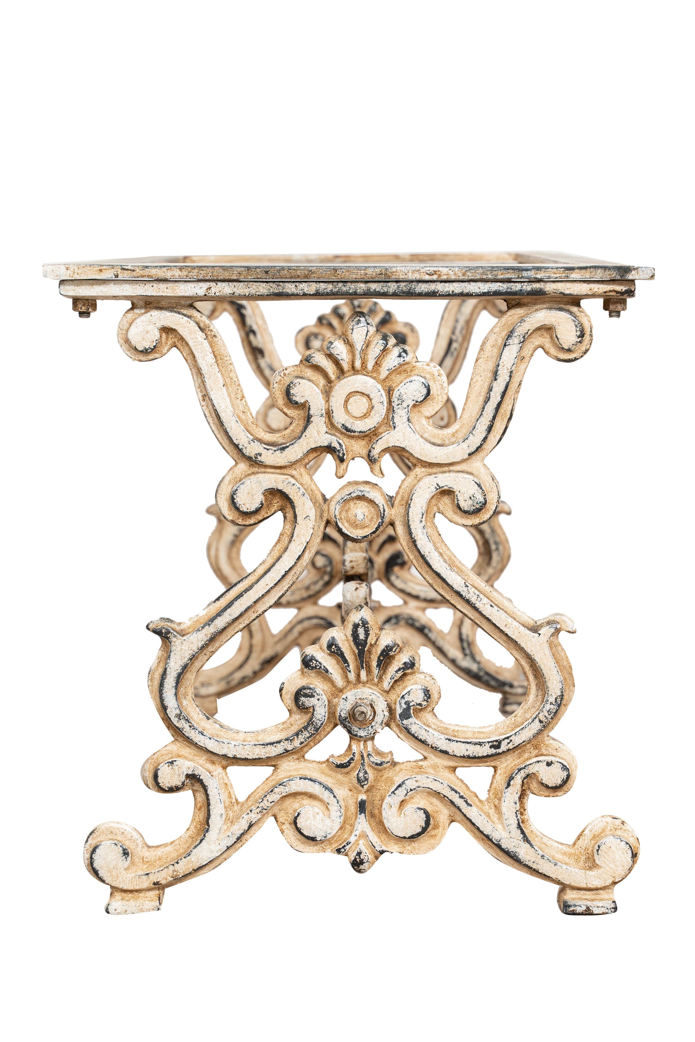 Biscottini Base tavolo in ghisa finitura anticata Molto stabile, robusta Offerta Speciale