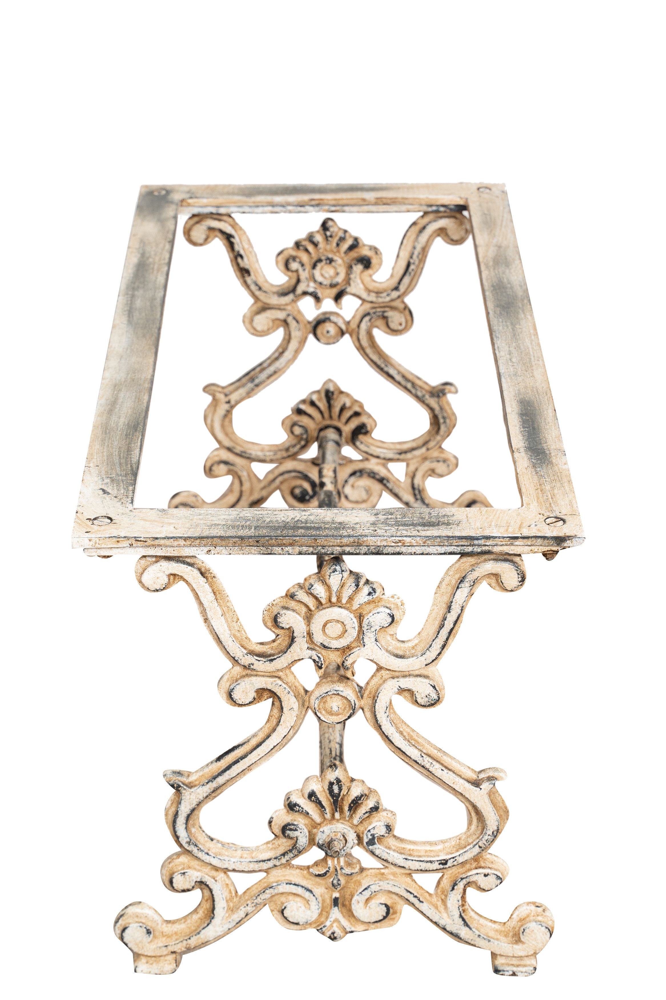 Biscottini Base tavolo in ghisa finitura anticata Molto stabile, robusta Offerta Speciale