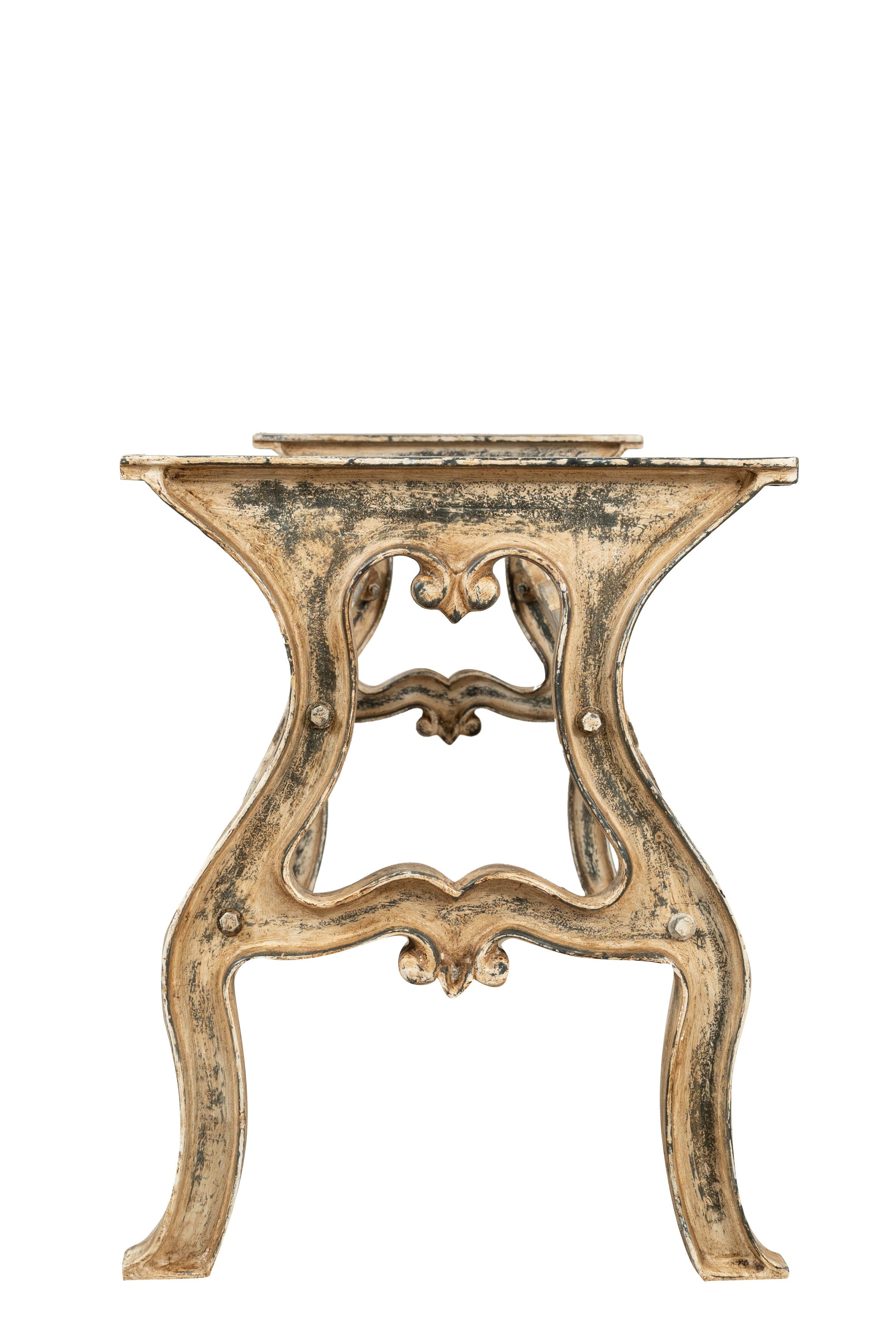 Biscottini Base tavolo in ghisa finitura anticata Molto stabile, robusta Offerta Speciale