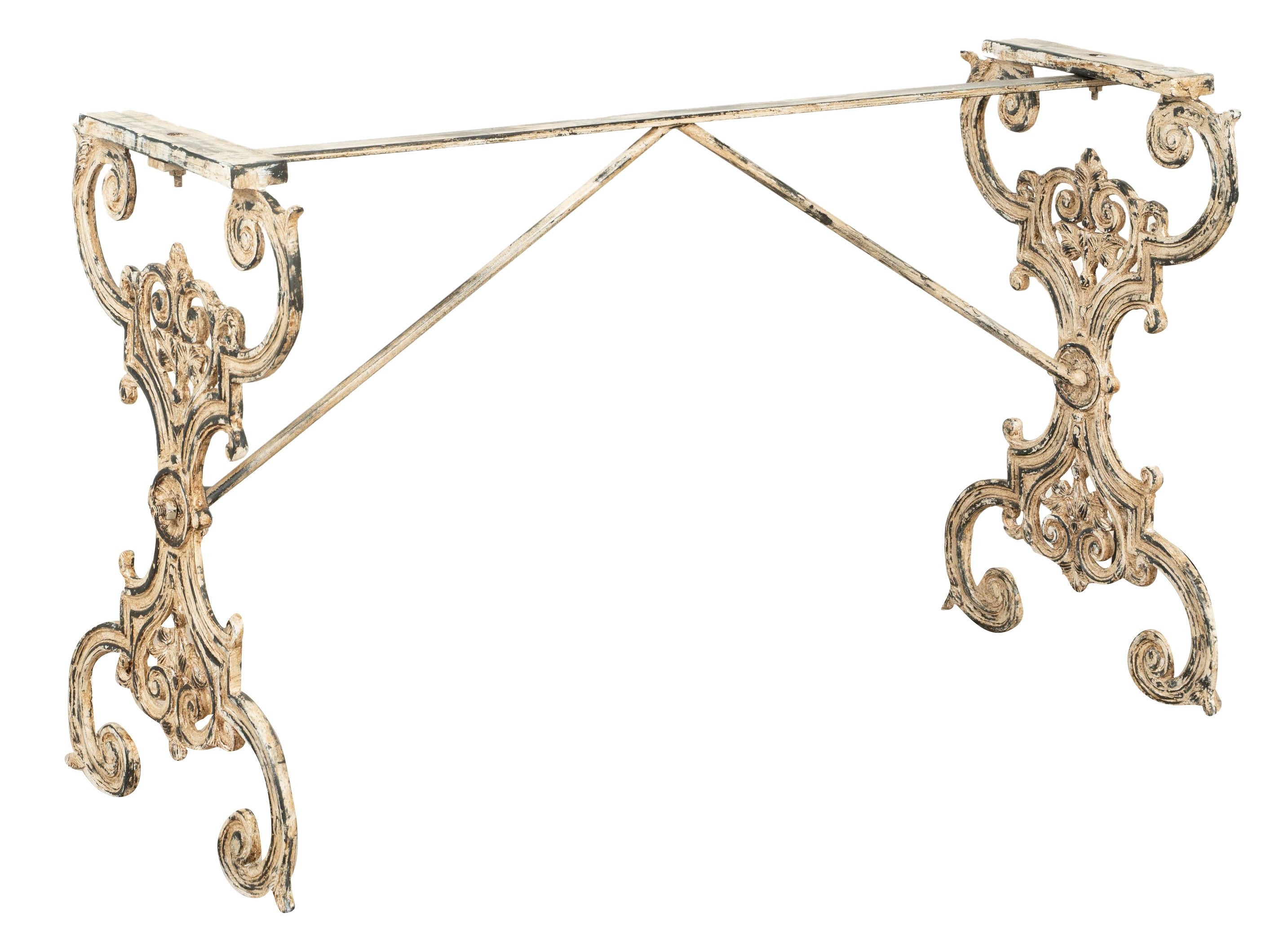 Biscottini Base tavolo in ghisa finitura anticata Molto stabile, robusta Offerta Speciale