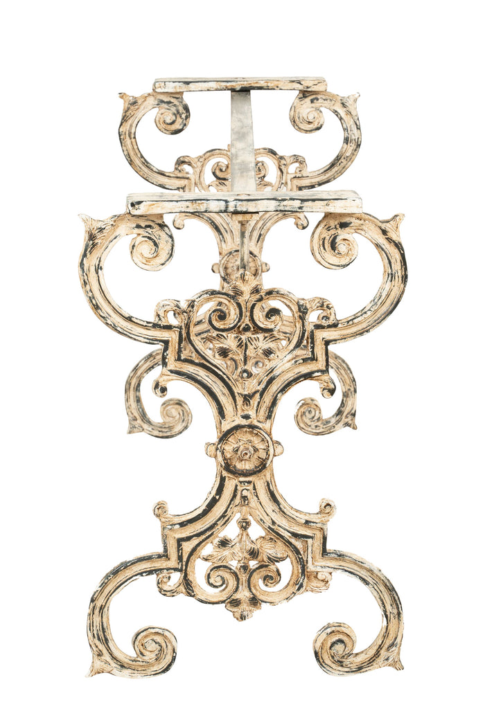 Biscottini Base tavolo in ghisa finitura anticata Molto stabile, robusta Offerta Speciale