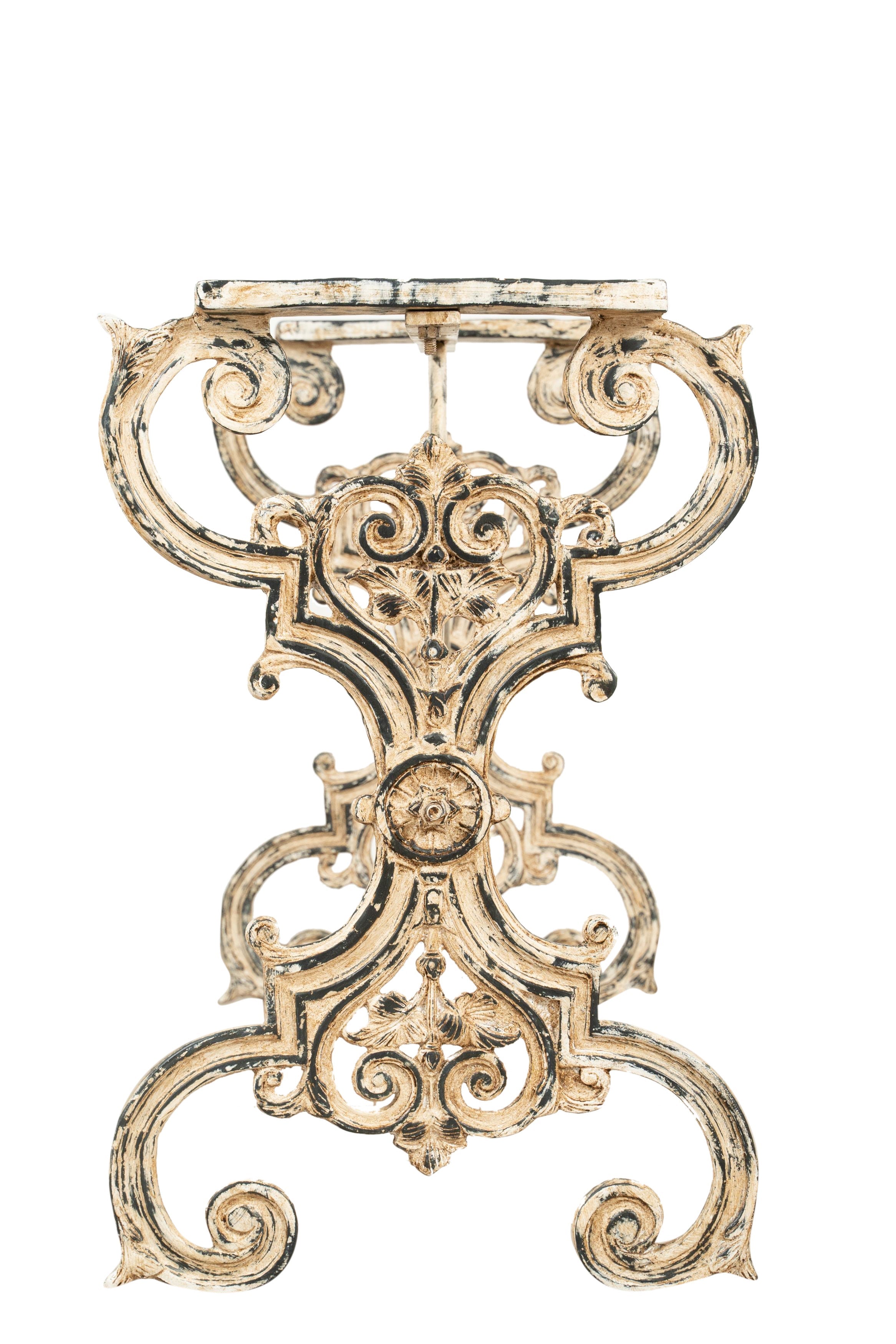 Biscottini Base tavolo in ghisa finitura anticata Molto stabile, robusta Offerta Speciale